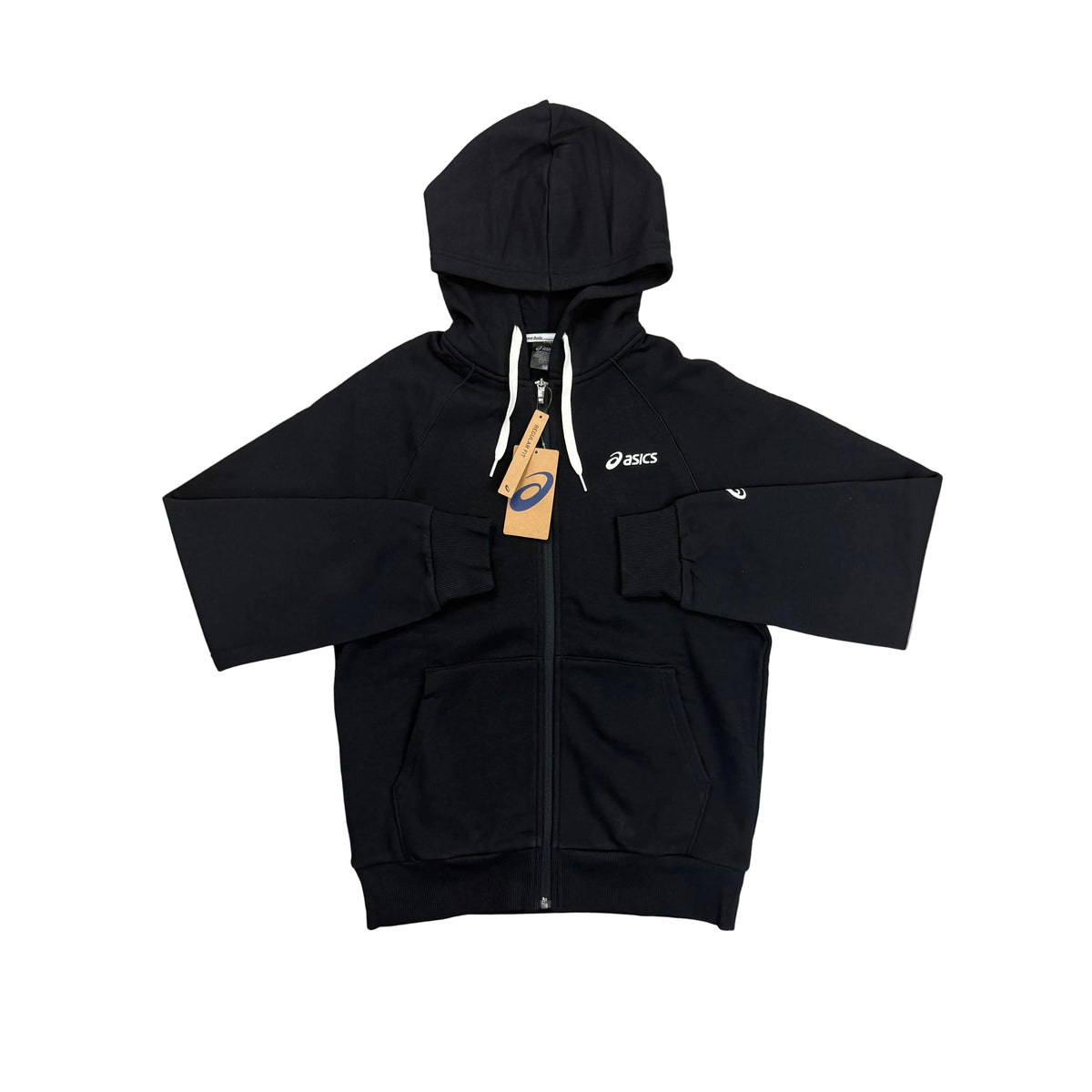 ASICS FLEECE FULL ZIP HOODIE - BLACK