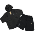 NIKE 2 SWOOSH JACKET & SHORTS SET - BLACK
