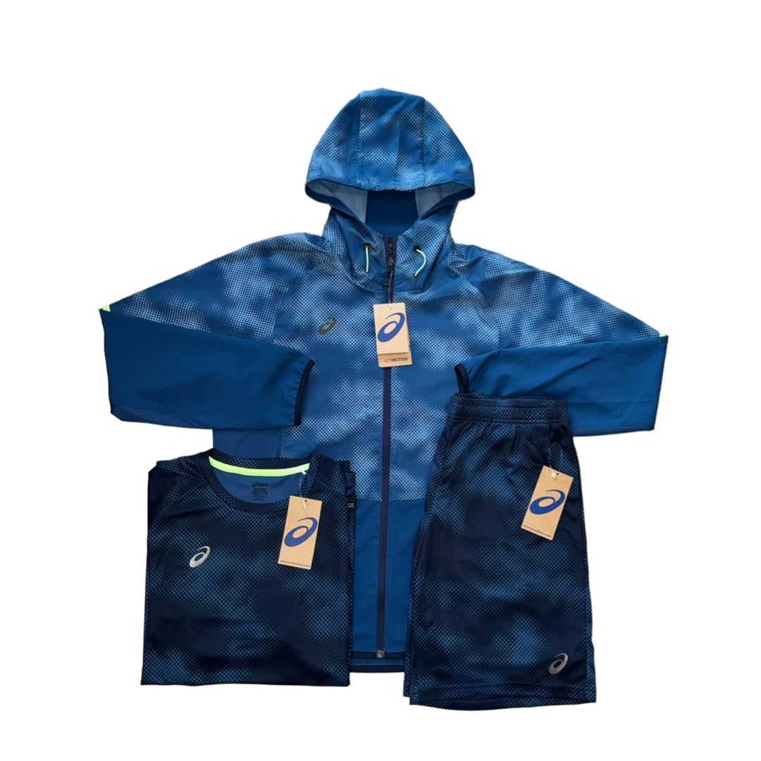 ASICS DISTORTED 3 PIECE SET - NAVY