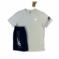 ASICS - ICON SET (NAVY SHORTS, CREAM/NAVY T SHIRT)